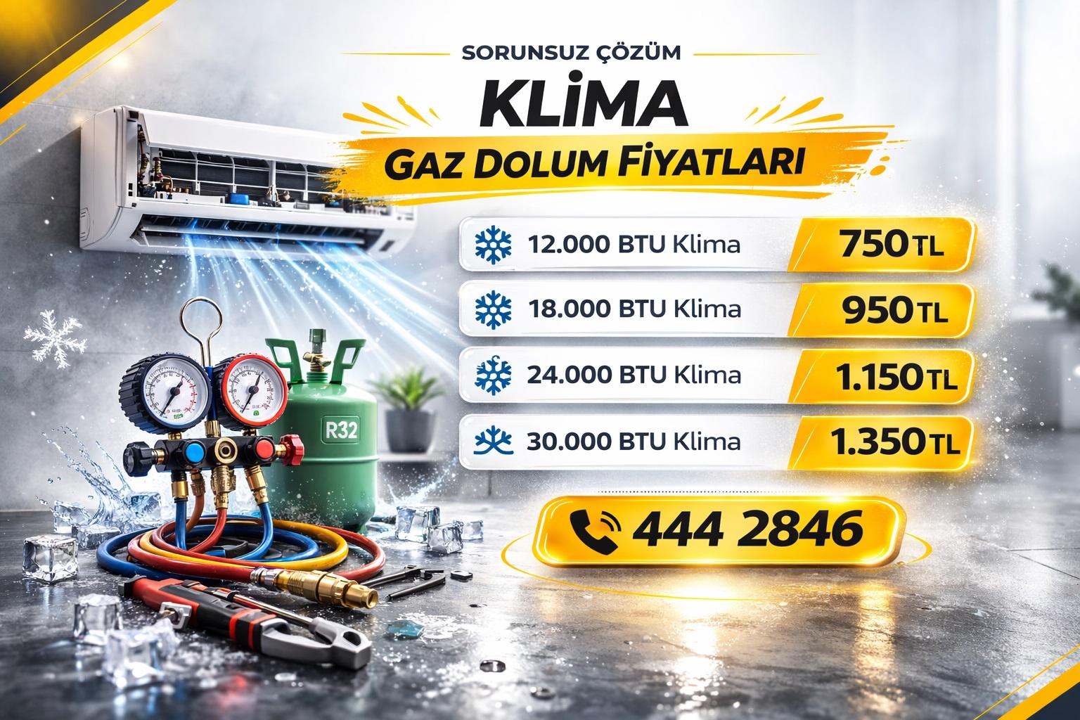 Klima Gaz Dolum Fiyatları